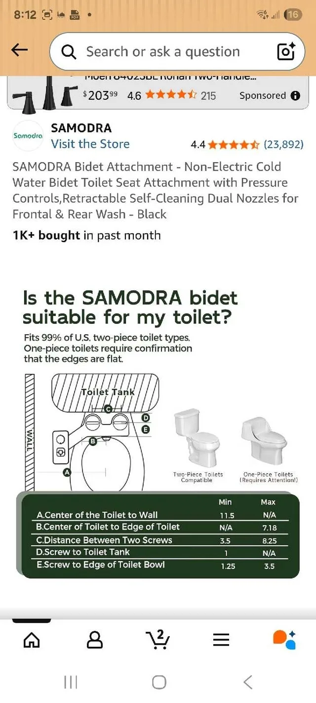 Samodra Bidet Attachment - photo 2