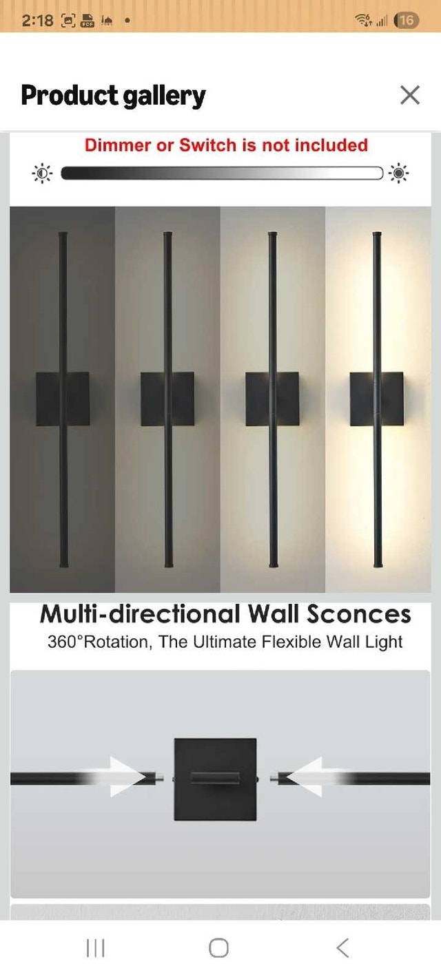 KARTOOSH Modern Wall Sconces Set of Two - photo 4