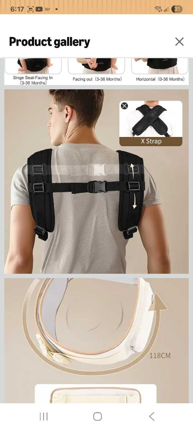 New open box Bebamour Baby Carrier - photo 4