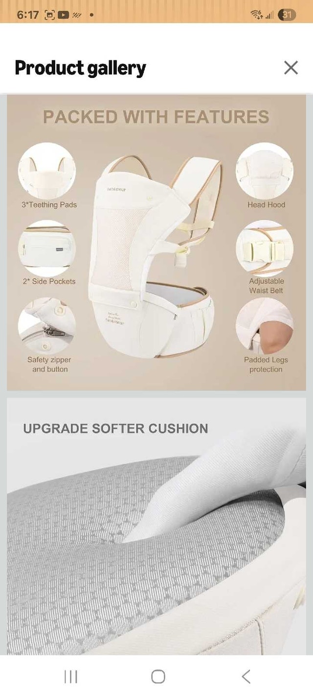 New open box Bebamour Baby Carrier - photo 5