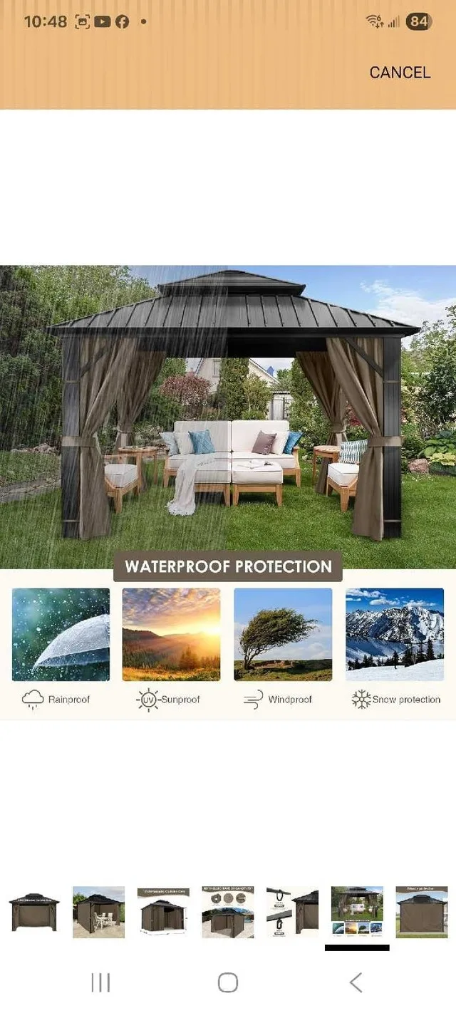 Inmeilifus Gazebo Curtains 10'x10' - photo 5