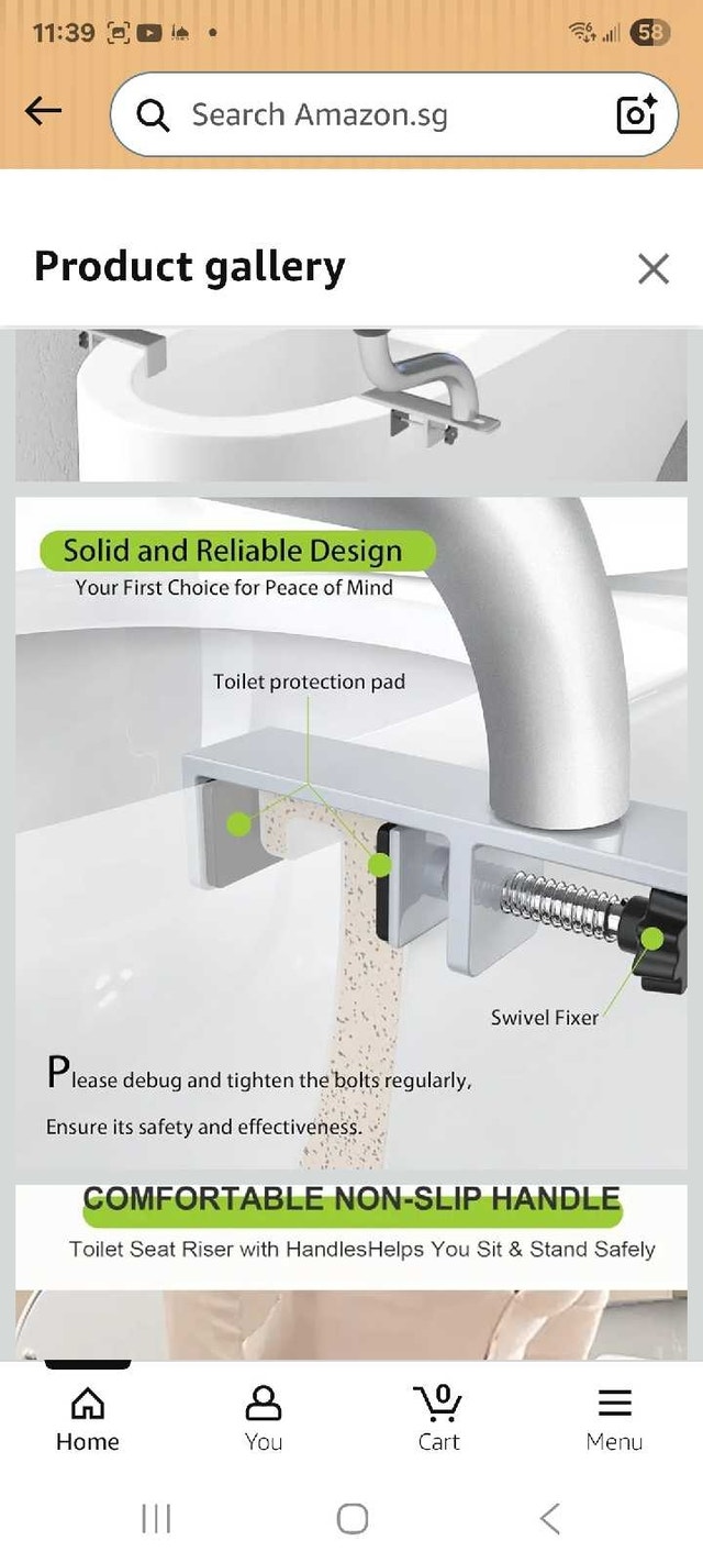 Nococar Toilet Safety Rail - photo 3