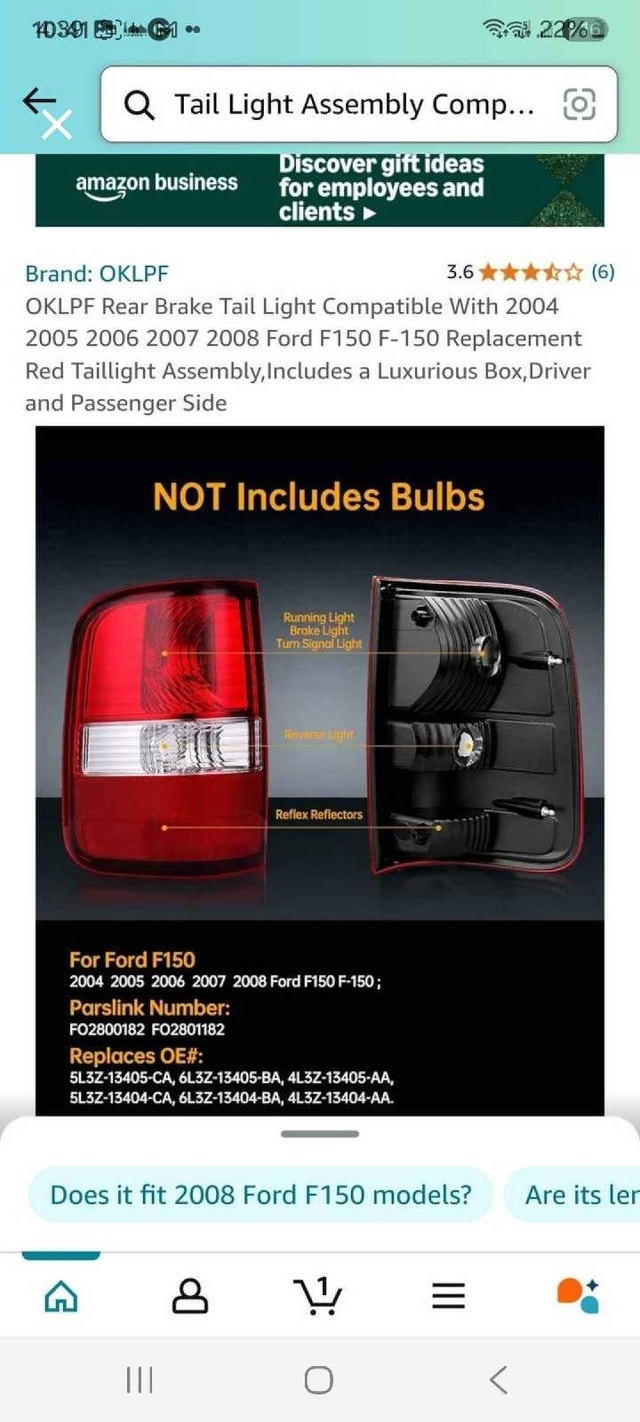 Rear Tail Lights for 2004-2008 F150 - photo 2