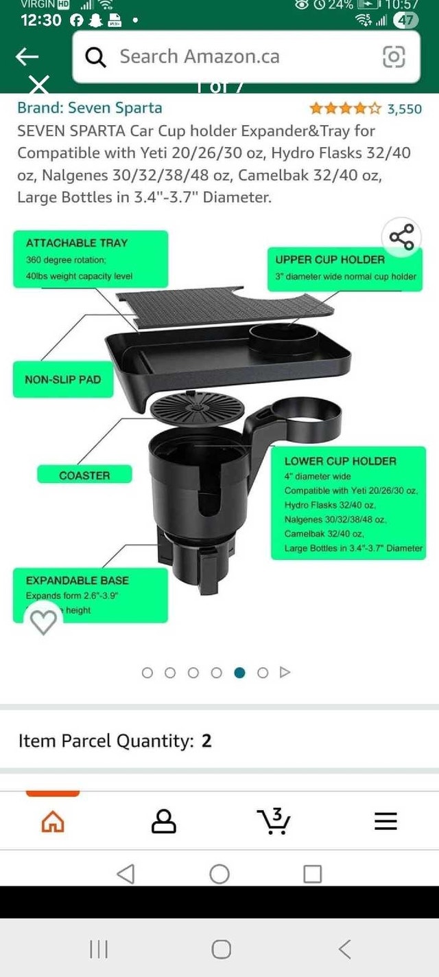 Cup Holder with tray