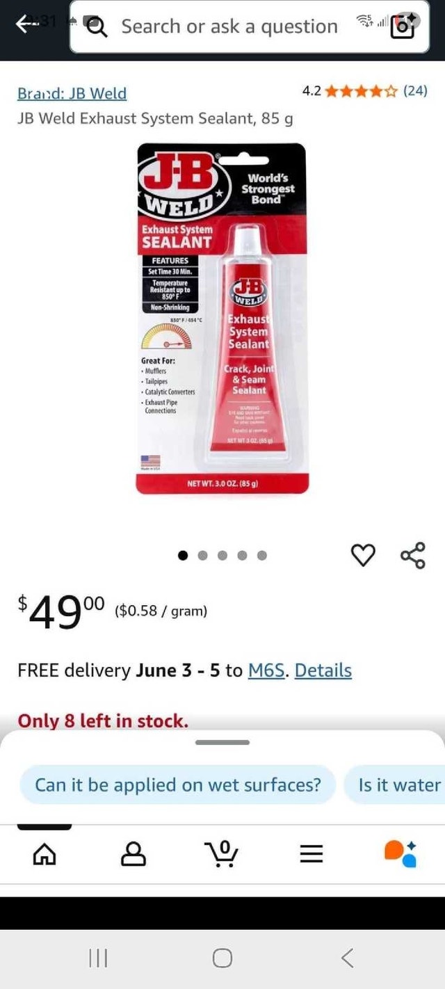 JB weld Sealant