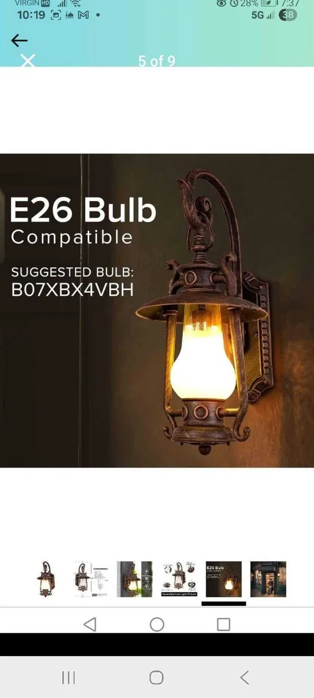 GZBtech Outdoor Wall Lantern - photo 5