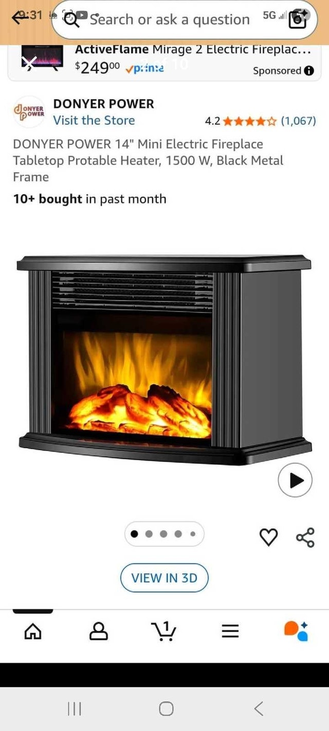 Donyer Power Electric Fireplace