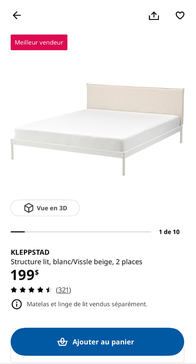 Bed frame KLEPPSTAD + Matress VESTERÖY - photo 2