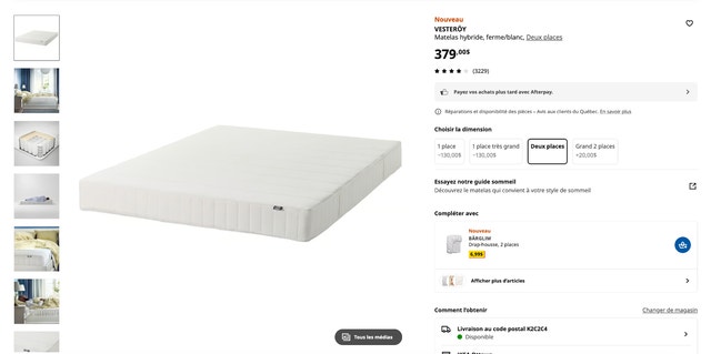 Bed frame KLEPPSTAD + Matress VESTERÖY - photo 3