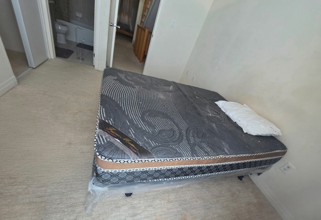 Moveout sale: Queen-Sized Mattress, Spring Board, and Bed Frame - photo 4