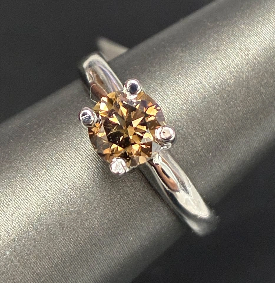 10k Natural Champagne/Chocolate Diamond 0.9ct VS Clarity Size 6 - photo 3
