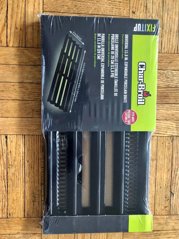 Char-broil expandable porcelain grate