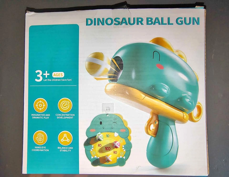 🎯 Dinosaur Sticky Ball Gun Target Game