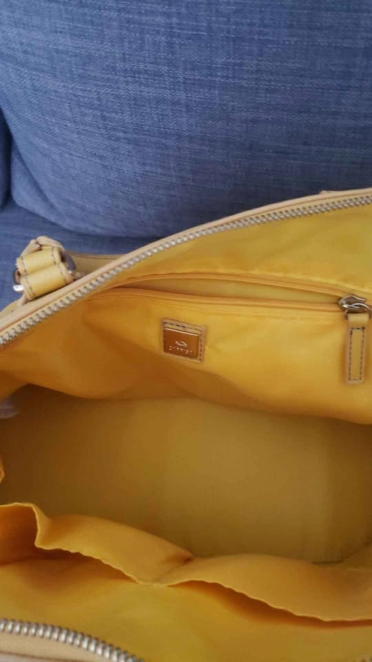 Handbag/purse Faux Leather beautiful yellow - photo 3