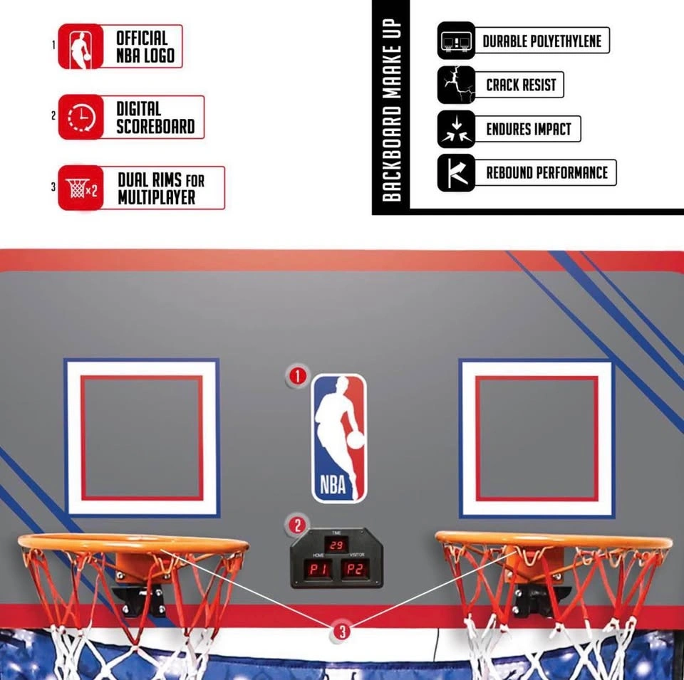 Official NBA 48" Foldable Indoor Arcade Basketball Game - photo 3