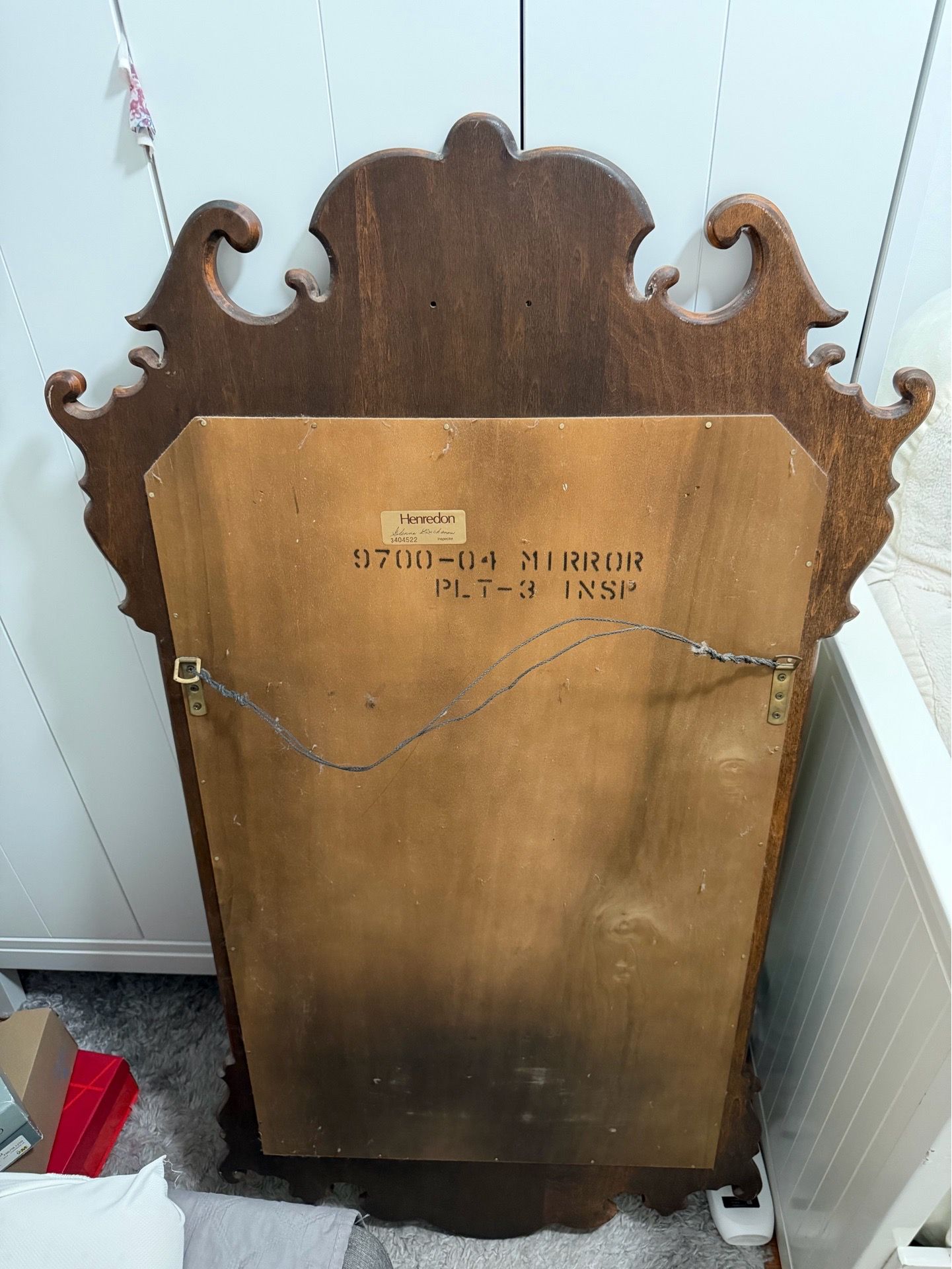 Vintage 1983 Henredon Aston Court Chippendale Mahogany Mirror - photo 2