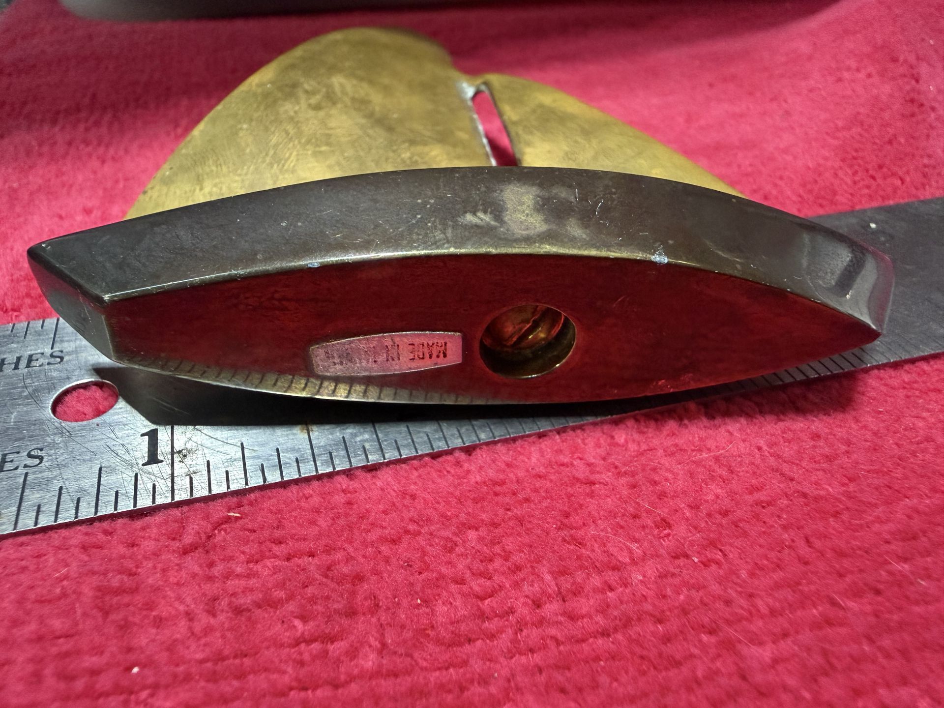 1960s Mid-Century Modern Brass Tabletop Sailboat - photo 4