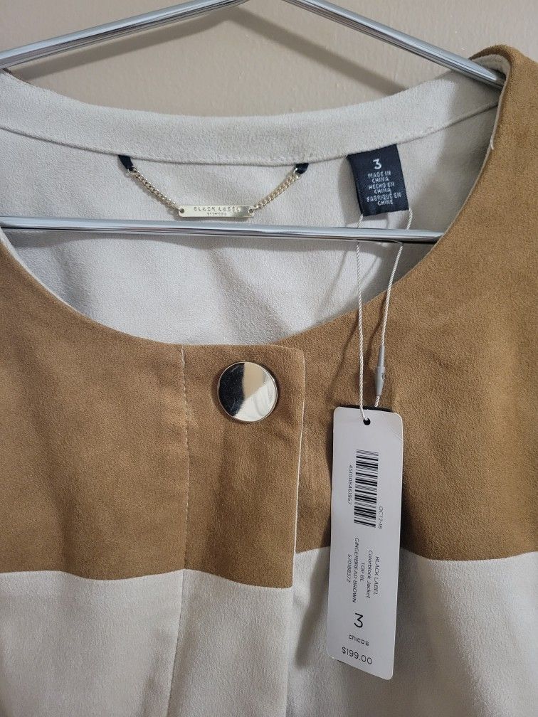 Black Label By Chico's Colorblock Jacket Size 3 - photo 3