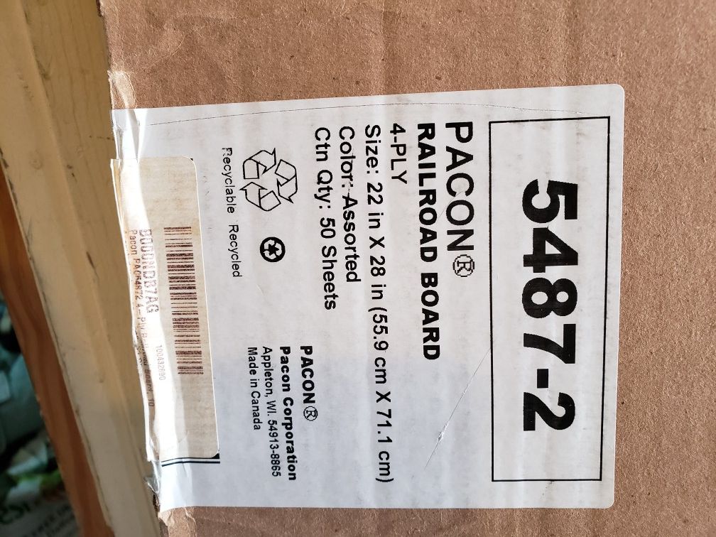 Pacon 4-Ply Railroad Board, 22" x 28", 30+ Sheets