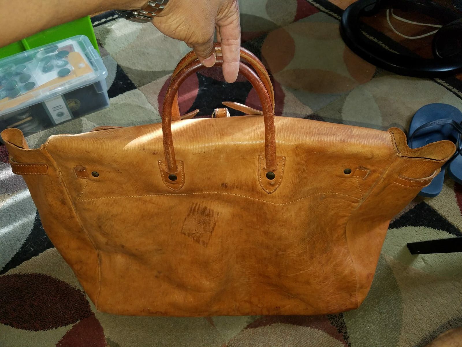 Original Cowhide Leather Travel bag Set - photo 3