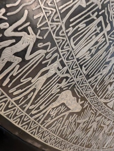 Large-Scale Egyptian Revival (Cairoware) Hand-Engraved Tray - photo 4
