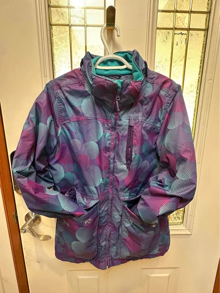 Vintage OP Techride 90s Ski Jacket – Retro Purple Teal Snow Coat - photo 2