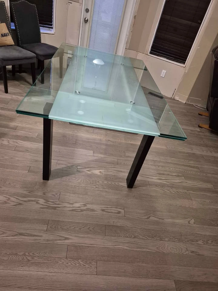 Extendable Glass Dining Table, Coffee Table and Side Table set - photo 2
