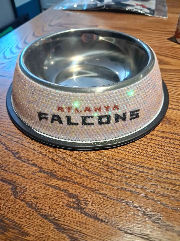 The Memory Company NFL Falcons Bling Pet Bowl - Never Used