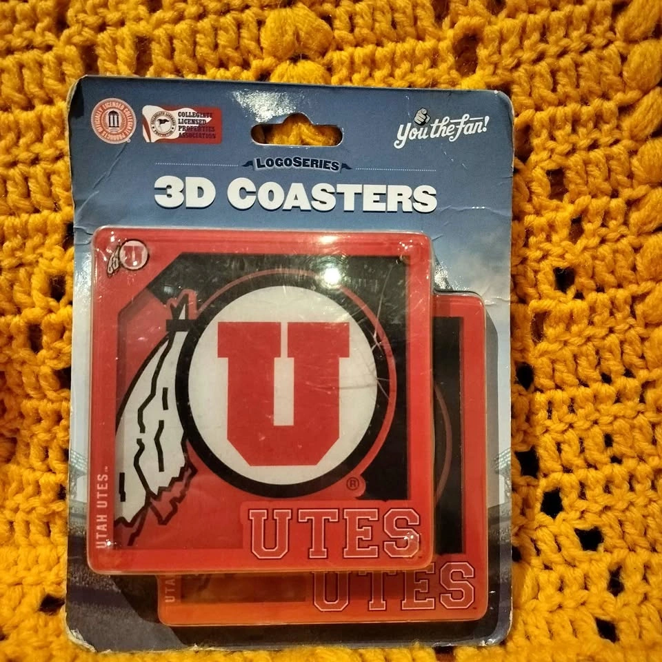 Officially Licensed College Football Utah Utes 3D Coasters