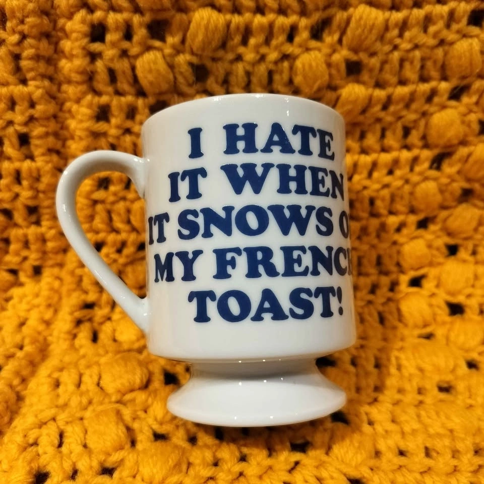 Vintage 50s Snoopy Mug "I hate It When It Snows On My French Toa - photo 3