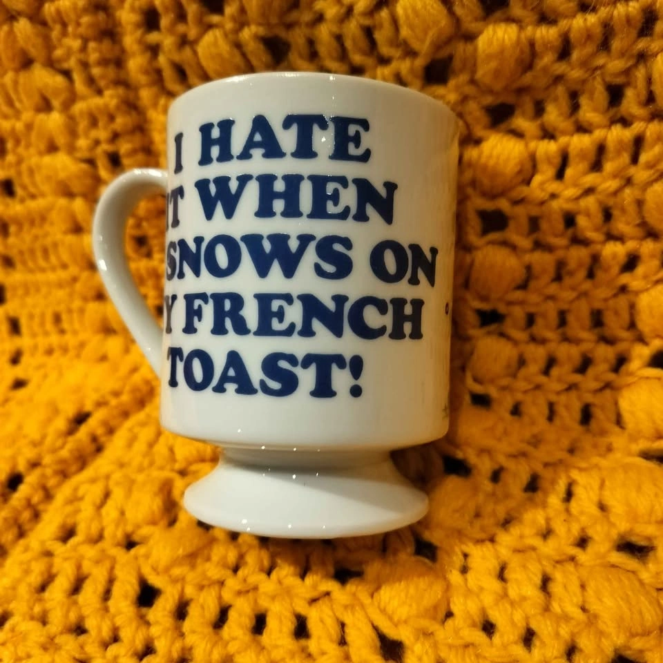 Vintage 50s Snoopy Mug "I hate It When It Snows On My French Toa - photo 4