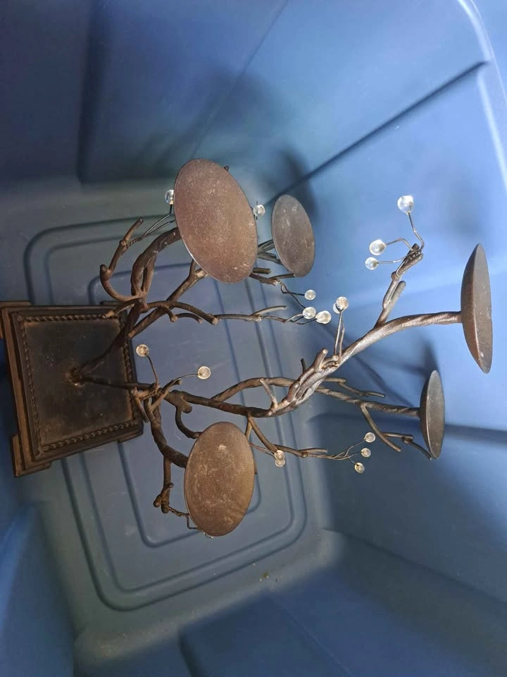 Two Metal Candleholders — hold 5 candles each - photo 5