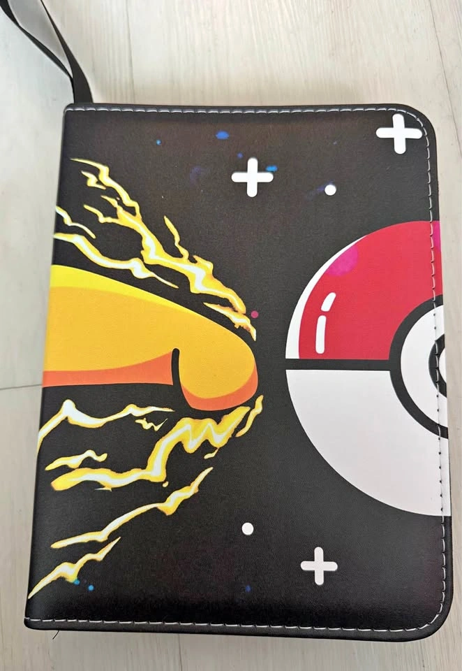 Filled Pokémon card binder