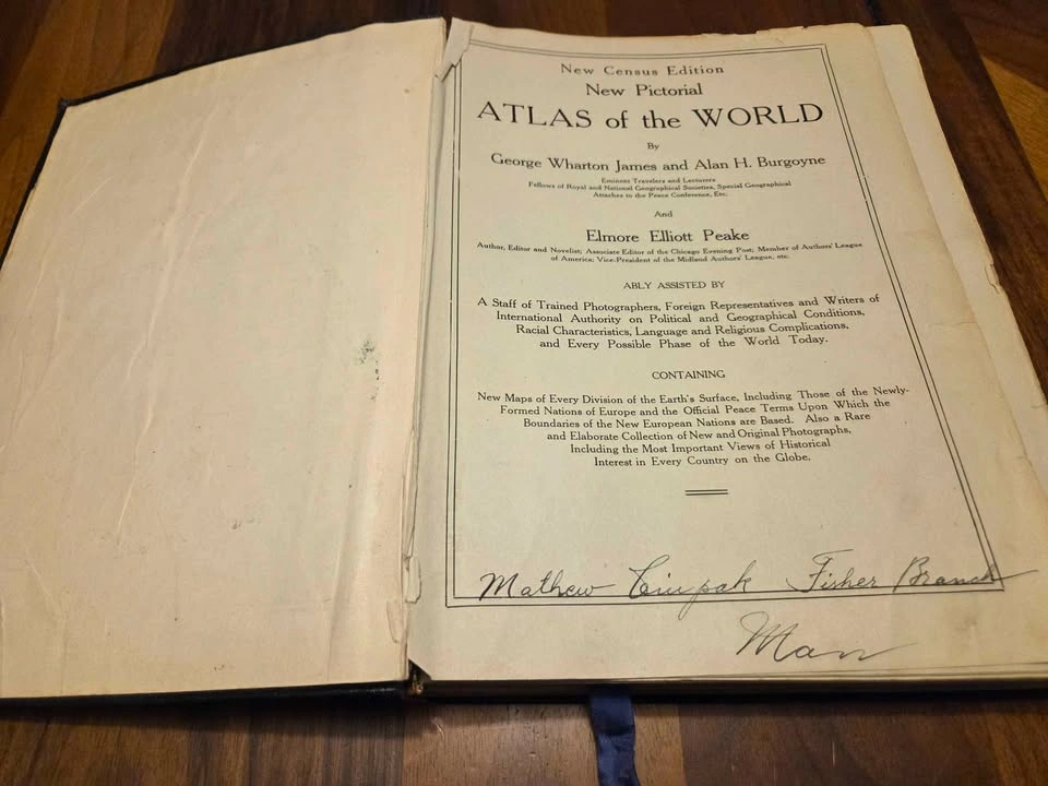Antique Leather Bound Atlas ca. 1922 - photo 3