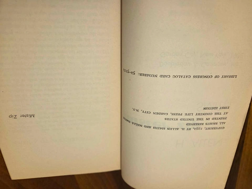 Mister Zip - H. Allen Smith 1952 First Edition Hardcover - photo 3