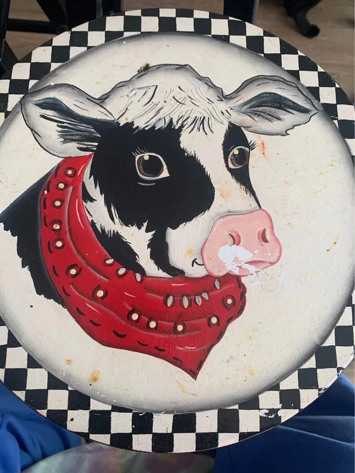Hand painted cow stools image indicator(5)