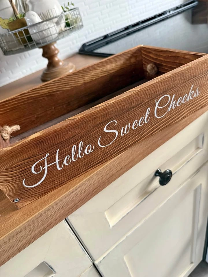 Wooden Bath Storage Organizer Box