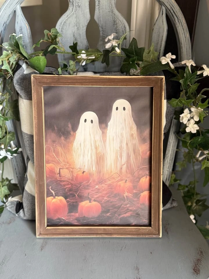 Rustic Farmhouse Ghost Canvas Fall Decor 11x14” ($15/each) - photo 3