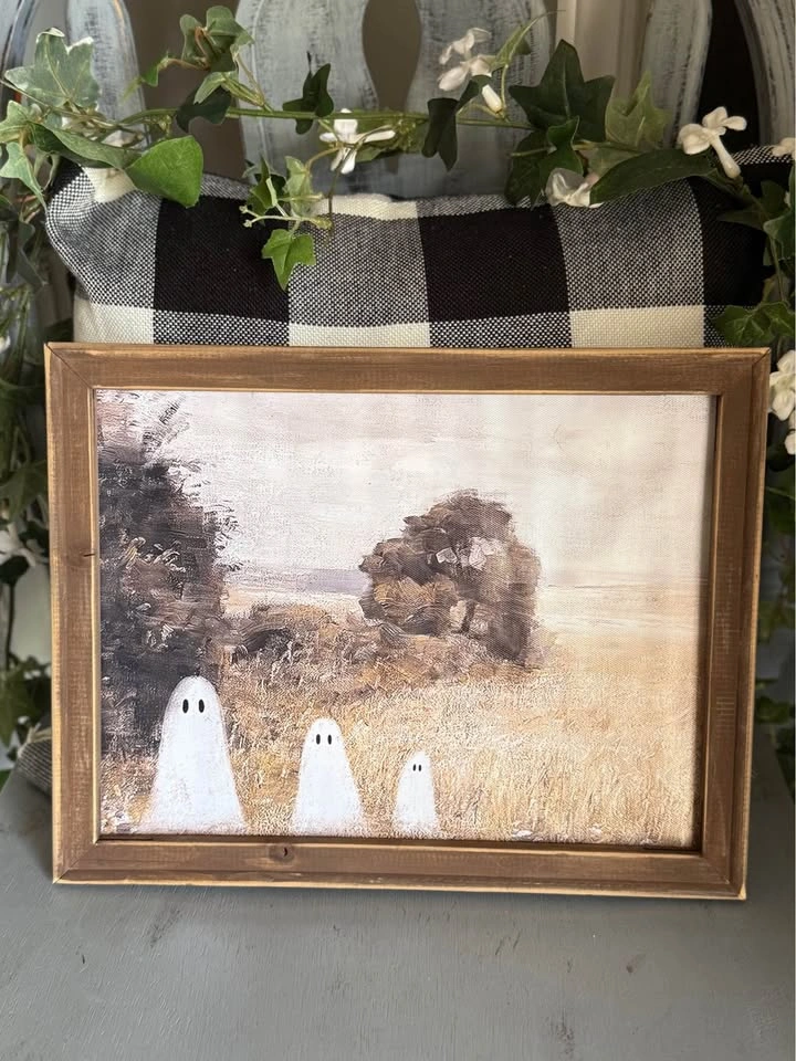 Rustic Farmhouse Ghost Canvas Fall Decor 11x14” ($15/each) - photo 3