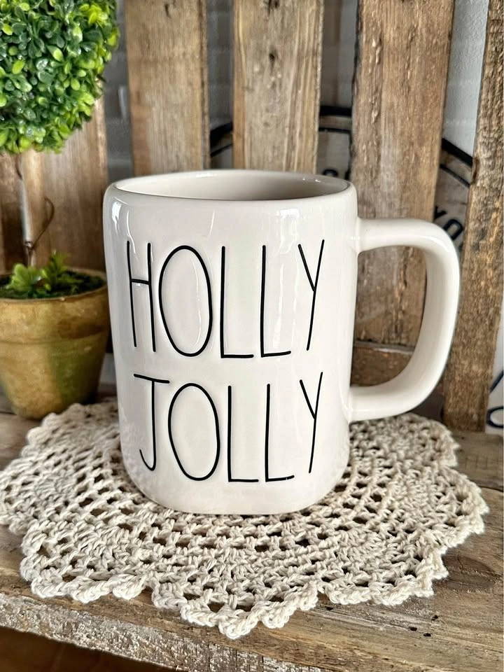 Rae Dunn Holly Jolly Double Sided Mug