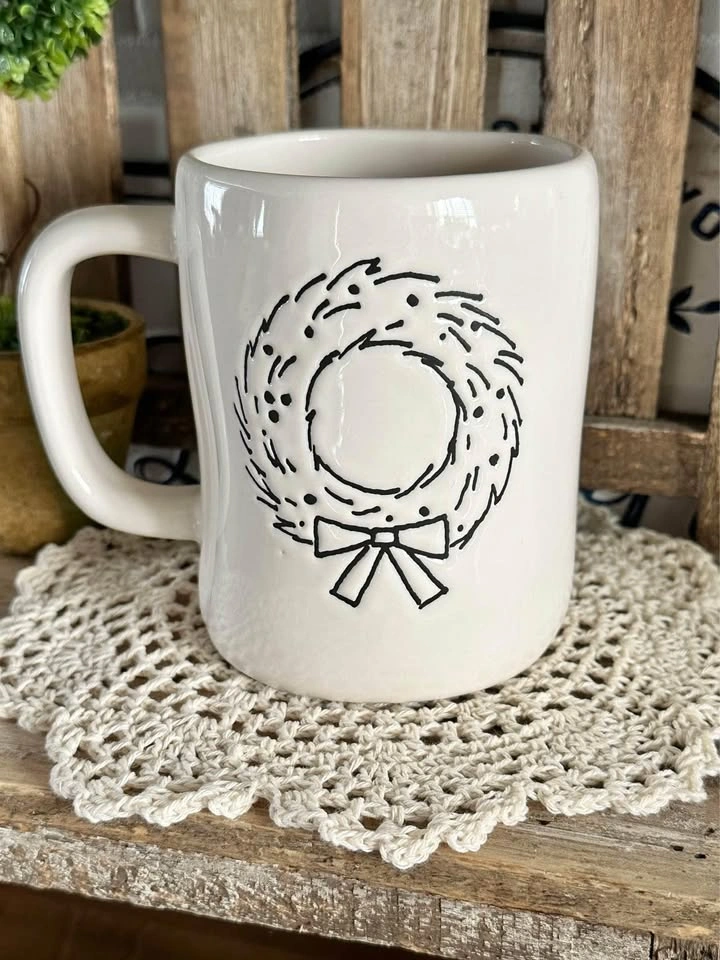 Rae Dunn Holly Jolly Double Sided Mug - photo 2
