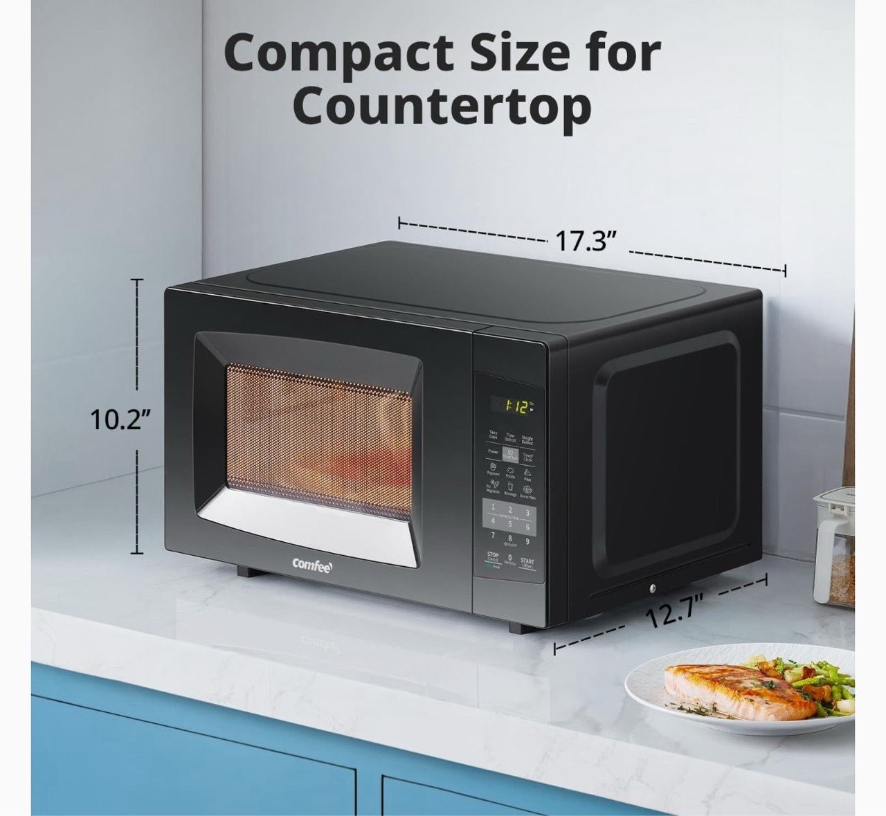 COMFEE' Countertop Microwave, 700W, Black - photo 2