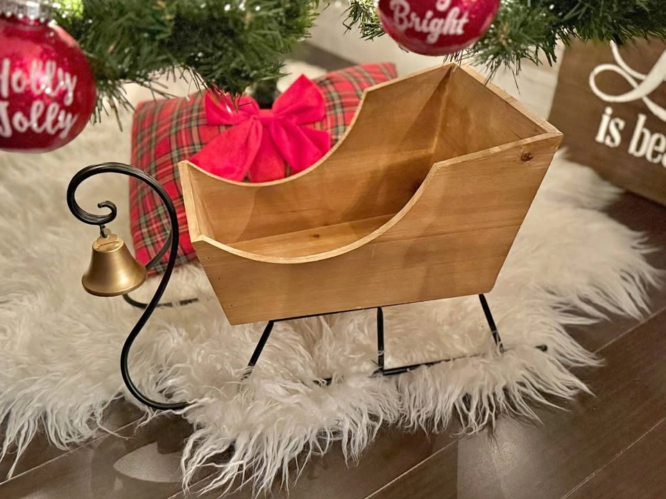 Wooden Decorative Sled