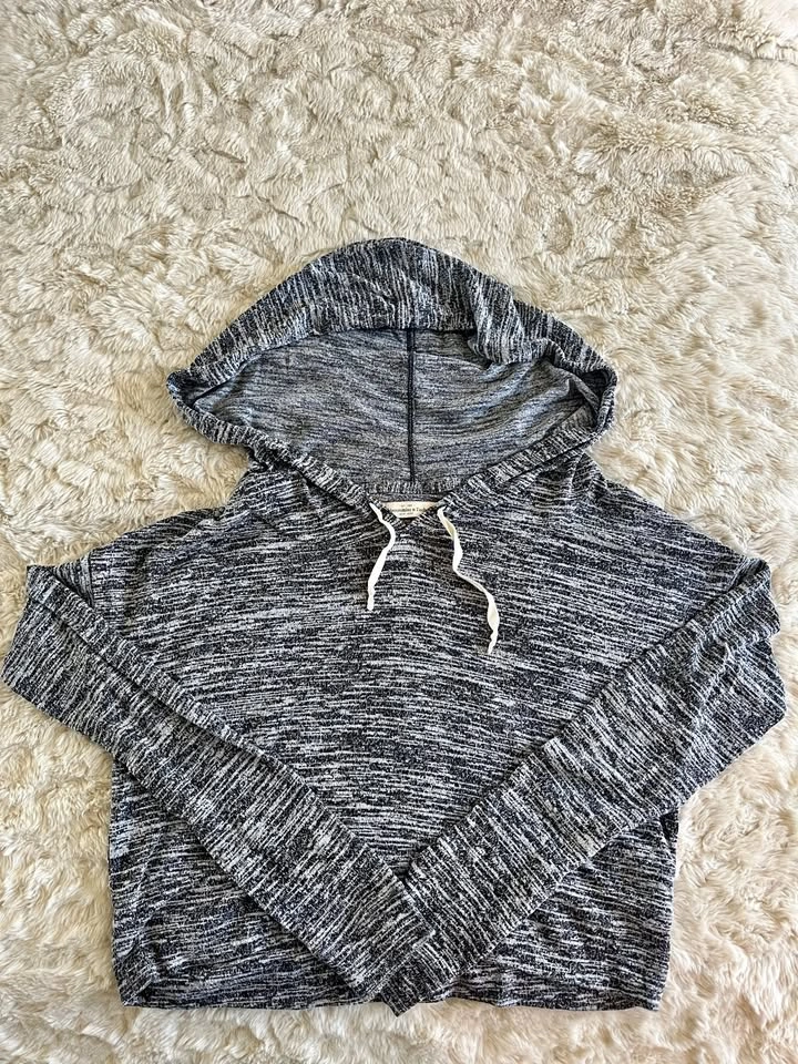 Abercrombie & Fitch Heathered Grey Loose Hoodie Size S