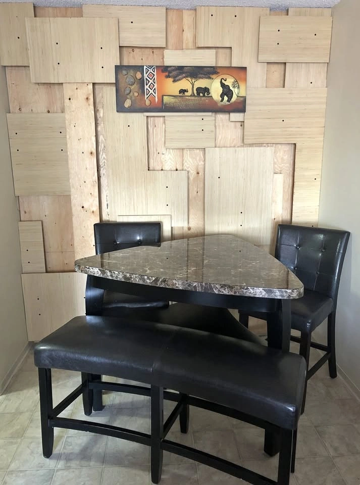 Custom 3D Geometric Wood Feature Wall Kit (88" x 97")