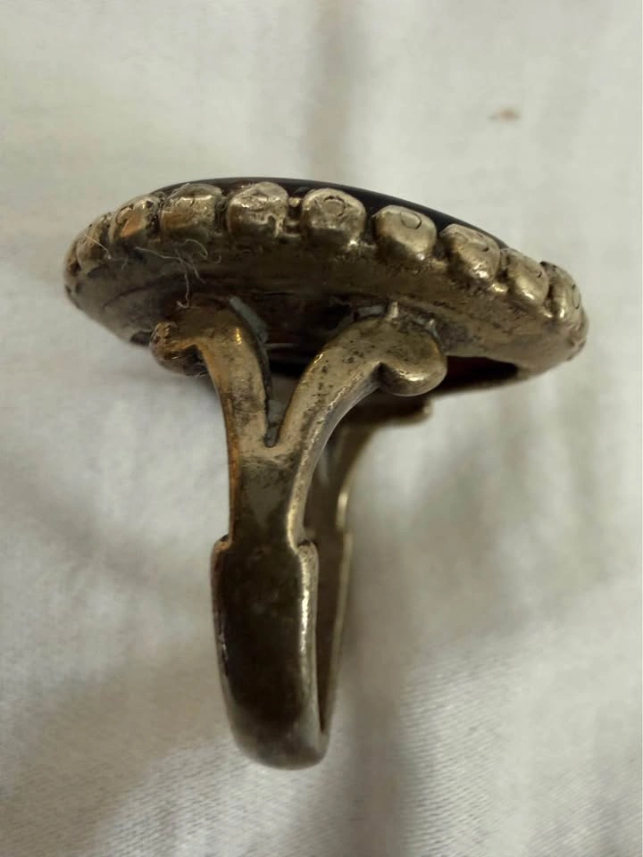 Vintage Banded Agate Cocktail Ring - photo 4