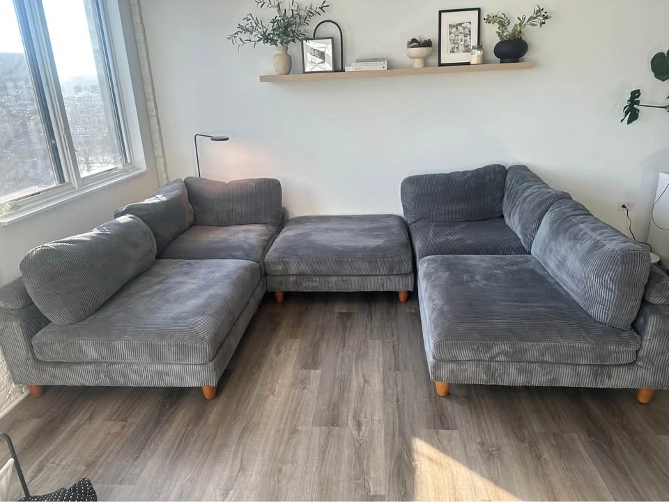 Oversized Corduroy Couch - photo 3