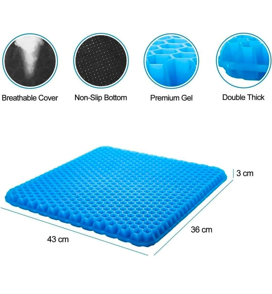 Gel Seat Cushion for Long Sitting, Honeycomb Gel - photo 5