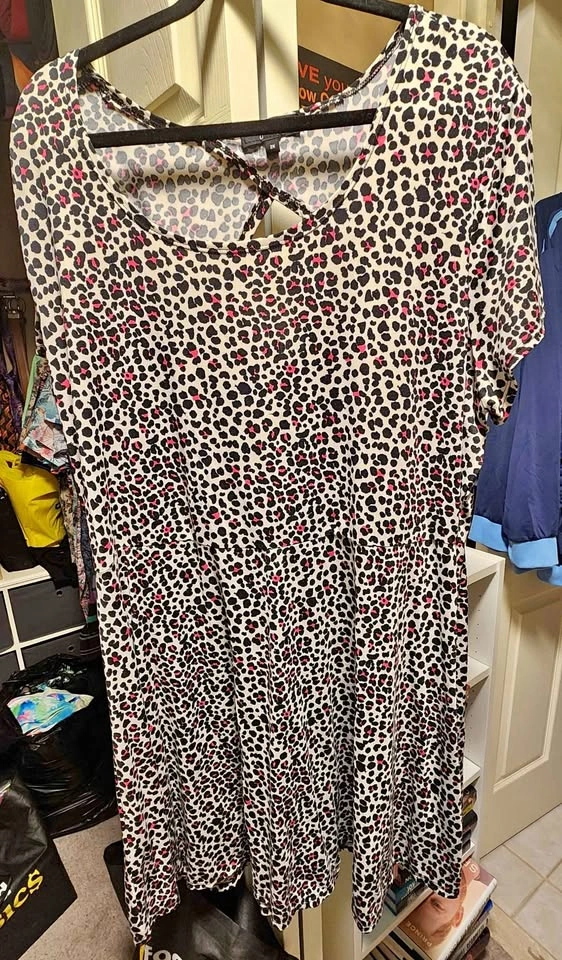 Lily Morgan Leopard Print Dress Size 2X