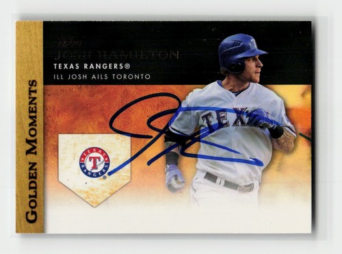 2012 Topps Update Golden Moments Josh Hamilton Auto Texas Ranger